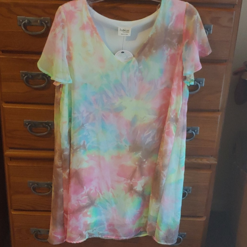 Peach Love California Tie Dye Dress